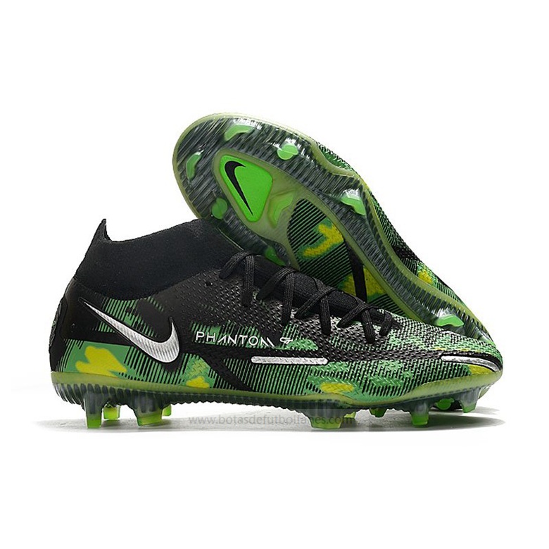 Nike Phantom GT Elite Dynamic Fit FG Negro Plata Verde